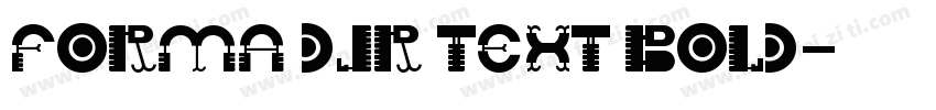 Forma DJR Text Bold字体转换